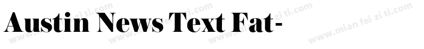 Austin News Text Fat字体转换